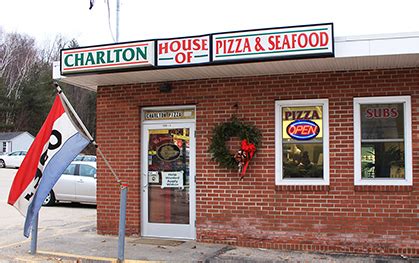 Dec 17, 2019 ... Charlton House of Pizza. & Seafood. 109-1 Masonic Home Rd. Charlton, MA 01507. George's Pizza III Charlton. 9 City Depot Rd. Charlton, MA 01507.